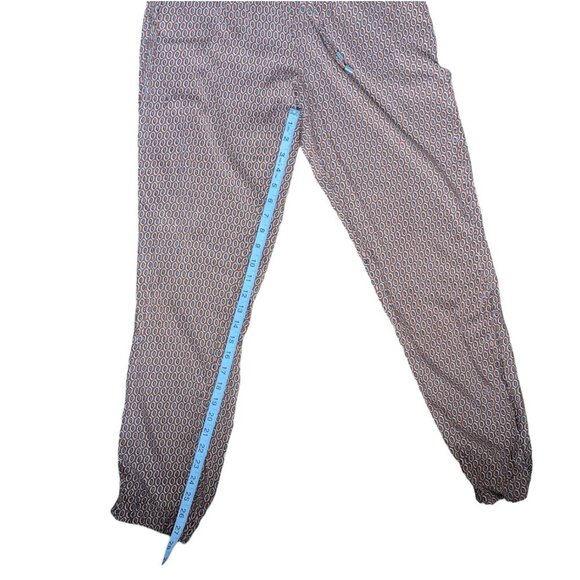 Yessica Rust Patterned Cuffed Flowy Pants Women Size Small - Picture 7 of 7